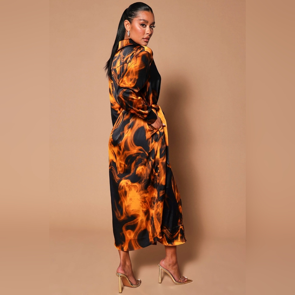 nova luxe button down dress - Picture 3 of 5